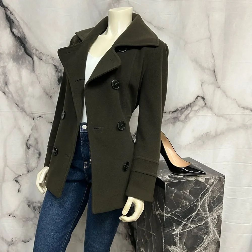 * Kristen Blake olive green double breasted jacket *